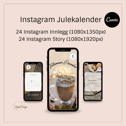 Julekalender Instagram Beige