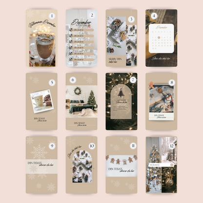 Julekalender Instagram Beige