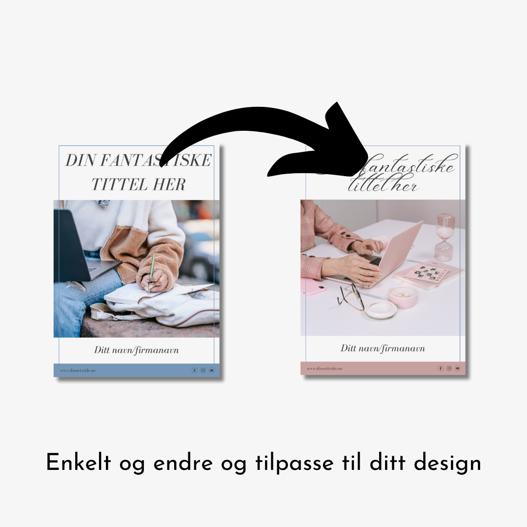 E-bok mal - Blått Design