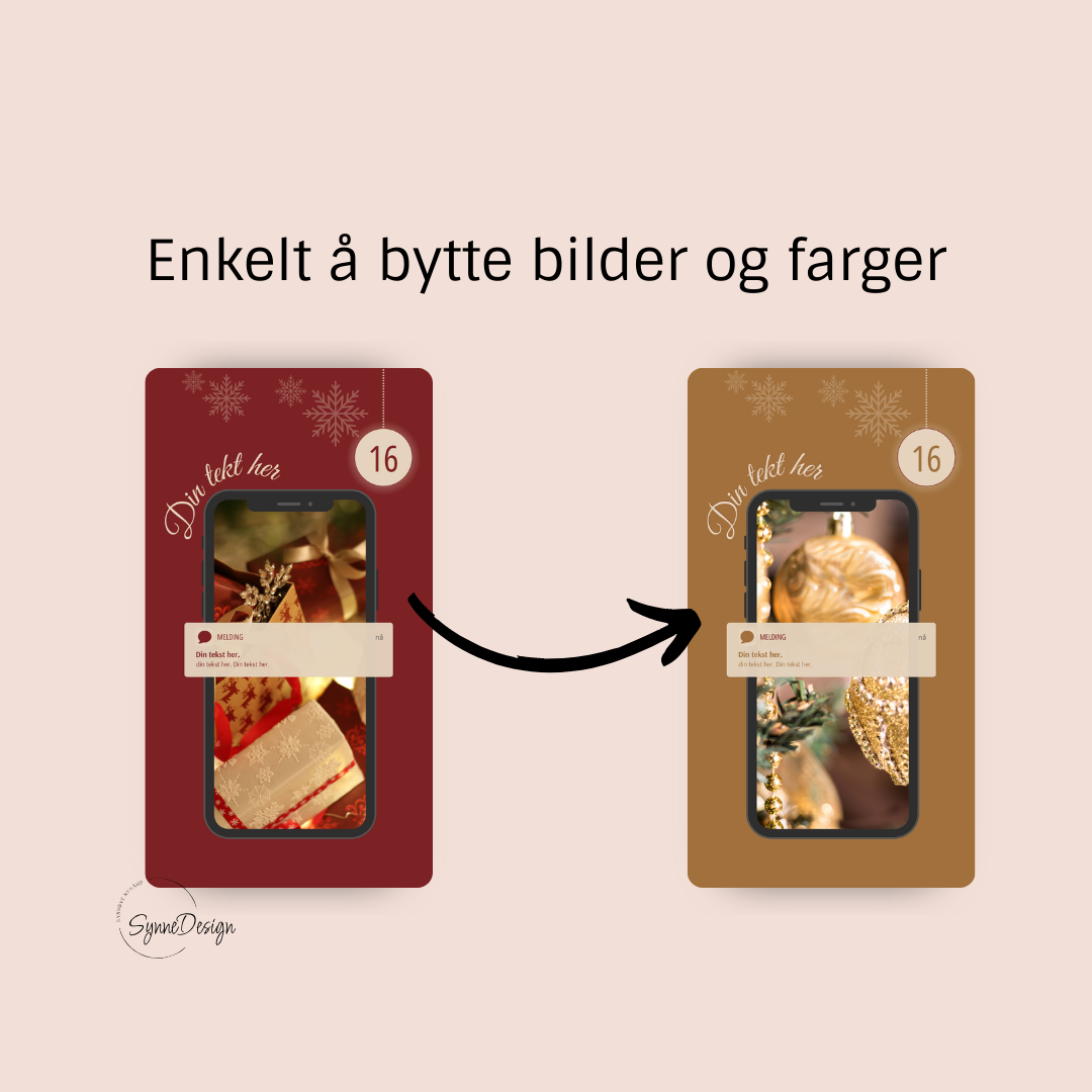 Julekalender Instagram Rød