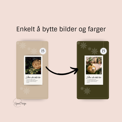 Julekalender Instagram Beige